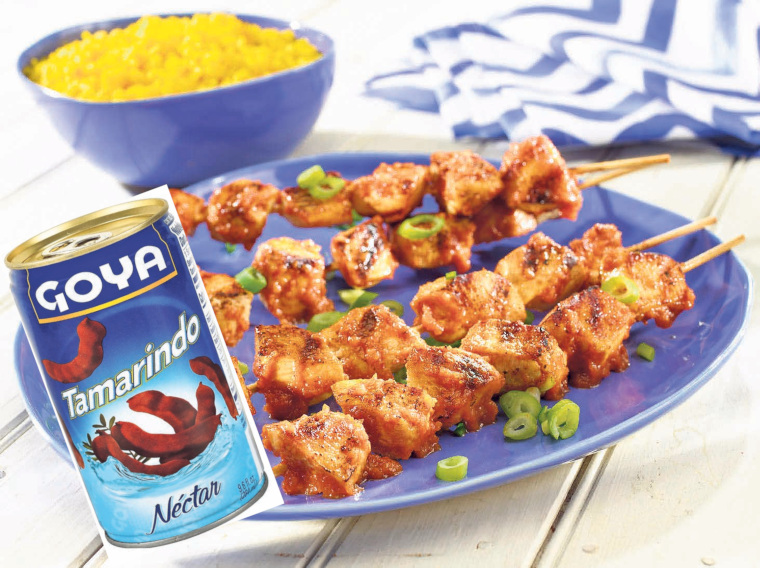 Pinchos de pollo con tamarindo